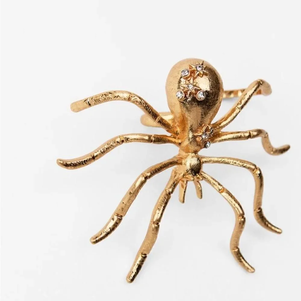Zara Bejeweled Spider Ring